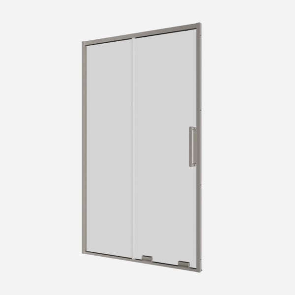 Optix 10 Sliding Shower Door in Brushed Nickel