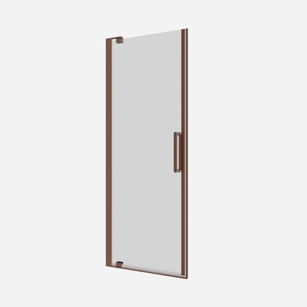 Optix 10 Pivot Shower Door in Brushed Bronze