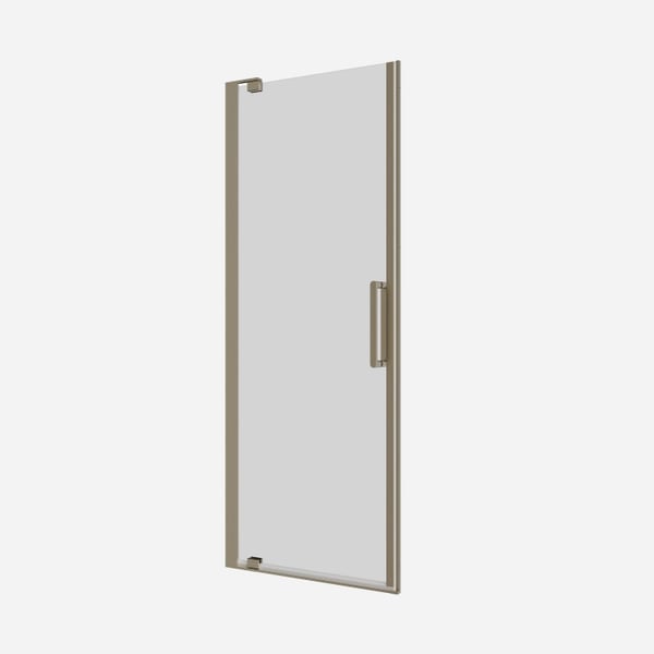 Optix 10 Pivot Shower Door in Brushed Brass
