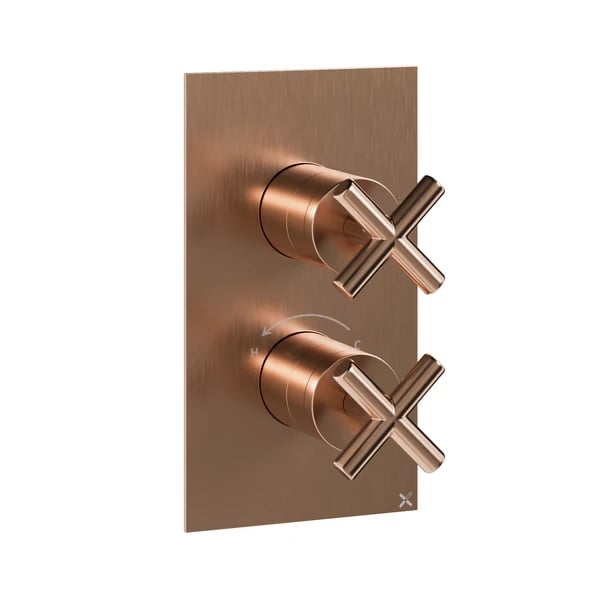 MPRO Crosshead Thermostatic 1 Outlet Shower Valve & Trimset