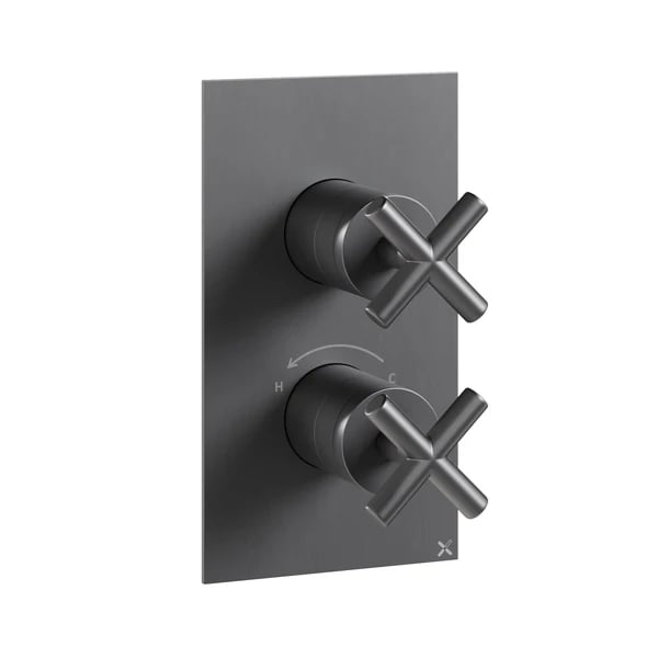 MPRO Crosshead Thermostatic 1 Outlet Shower Valve & Trimset
