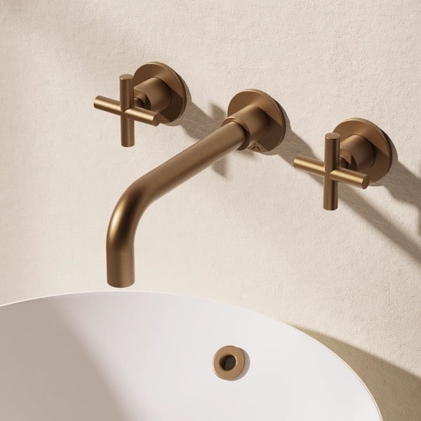 MPRO Crosshead 3 Hole Wall Basin Tap