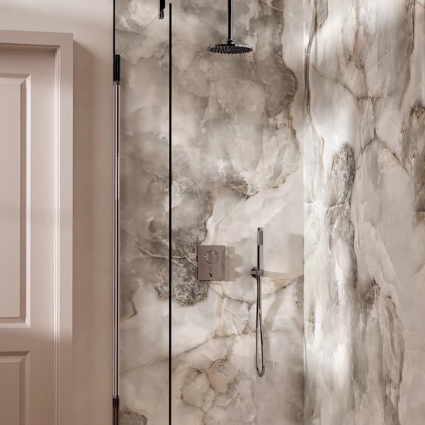 Crossbox Push Shower Set 1 with Fixed Head & Handset