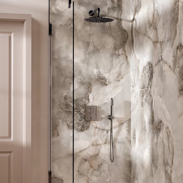Crossbox Push Shower Set 1 with Fixed Head & Handset