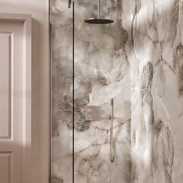 Crossbox Push Shower Set 1 with Fixed Head & Handset