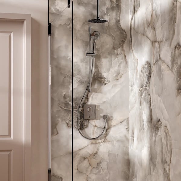 Crossbox Push Shower Set 2 with Fixed Head & Handset