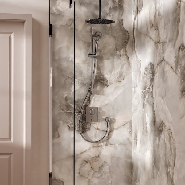 Crossbox Push Shower Set 2 with Fixed Head & Handset