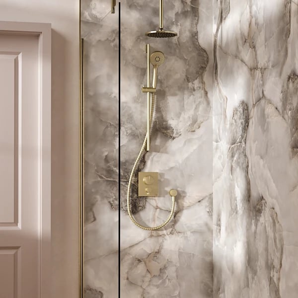 Crossbox Push Shower Set 2 with Fixed Head & Handset