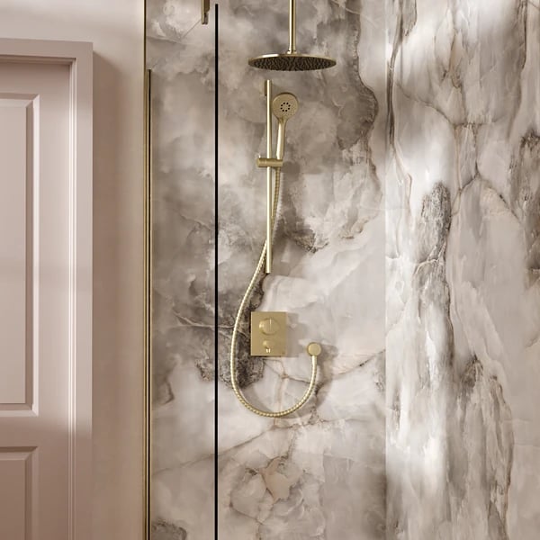 Crossbox Push Shower Set 2 with Fixed Head & Handset