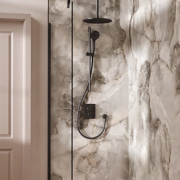 Crossbox Push Shower Set 2 with Fixed Head & Handset