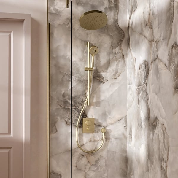 Crossbox Push Shower Set 5 with Fixed Head & Handset