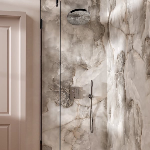 Crossbox Push Shower Set 6 with Fixed Head & Handset