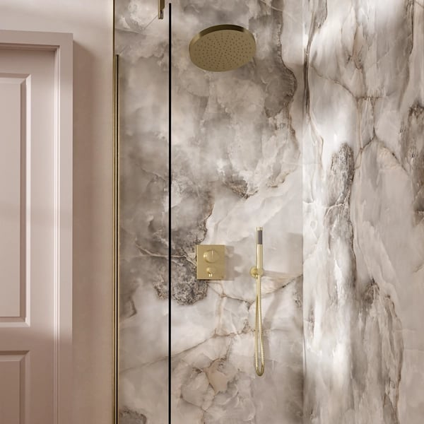 Crossbox Push Shower Set 6 with Fixed Head & Handset