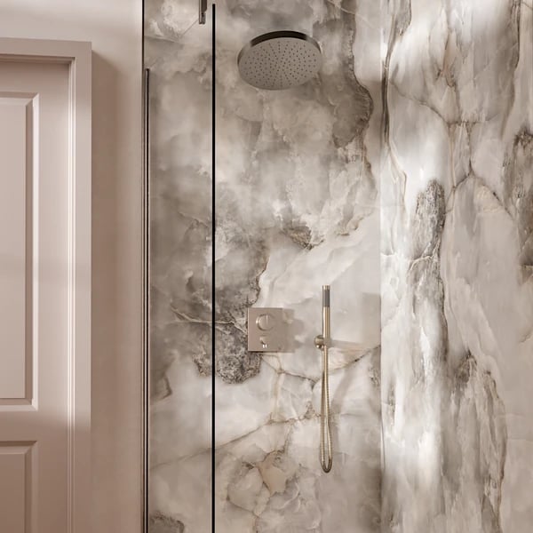 Crossbox Push Shower Set 6 with Fixed Head & Handset