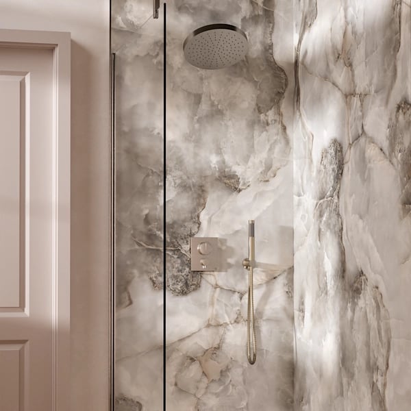 Crossbox Push Shower Set 6 with Fixed Head & Handset