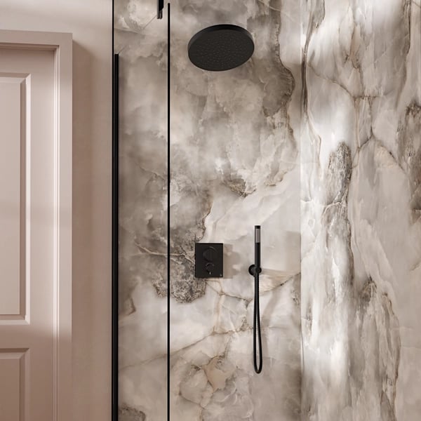 Crossbox Push Shower Set 6 with Fixed Head & Handset