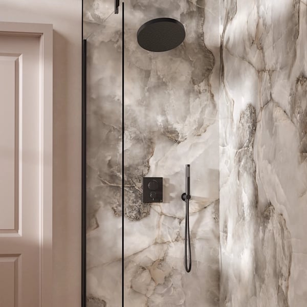 Crossbox Push Shower Set 6 with Fixed Head & Handset