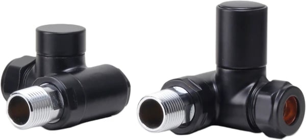 Dual fuel corner Radiator Valves