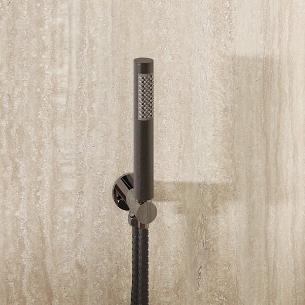 Designer Shower Kit With Wall Outlet Chrome