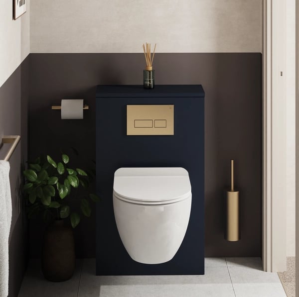 Toilet Furniture Unit in Deep Indigo Blue