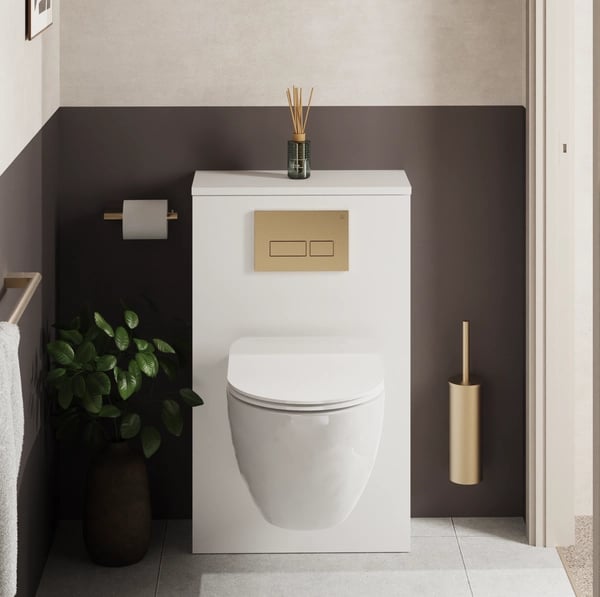 Toilet Furniture Unit in White Gloss