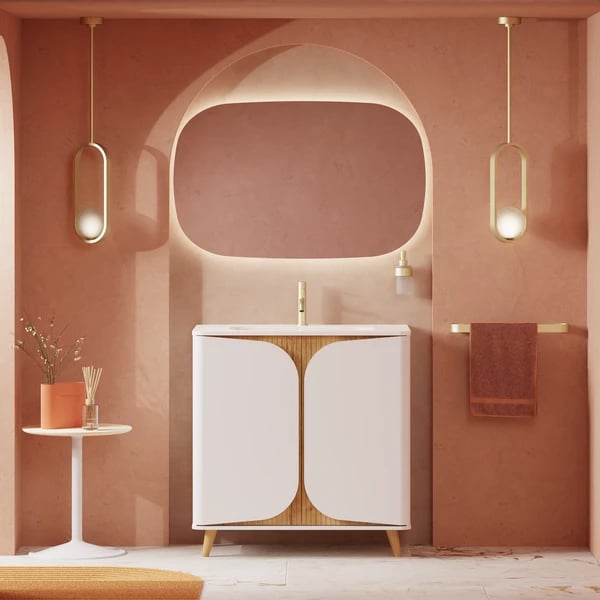 Tambour Floorstanding Furniture Unit with Basin - 800mm