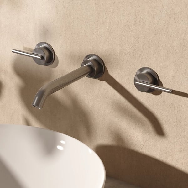 3ONE6 Lever 3 Hole Wall Basin Tap