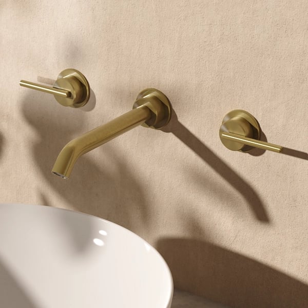 3ONE6 Lever 3 Hole Wall Basin Tap