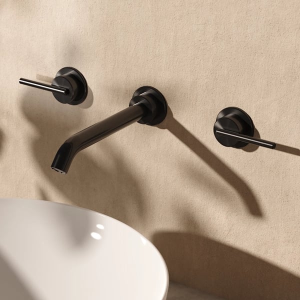 3ONE6 Lever 3 Hole Wall Basin Tap