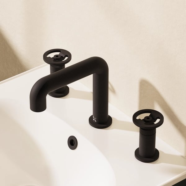 Union 3 Hole Basin Tap Wheel Handles