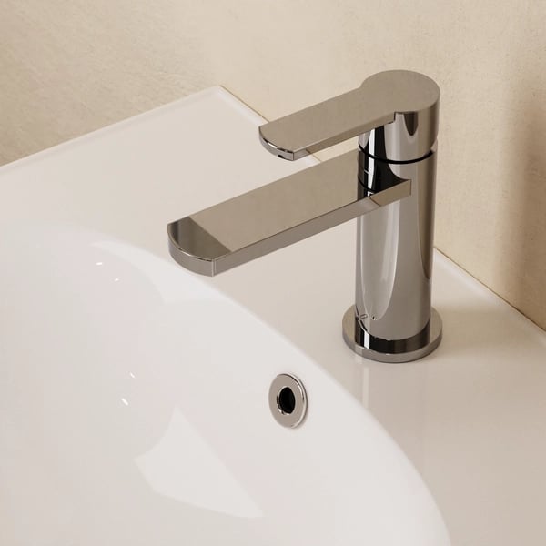 Wisp Basin Monobloc with No Pop-Up Waste Deck Mounted Chrome
